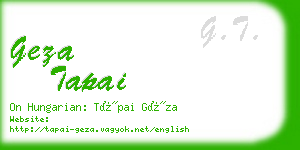 geza tapai business card